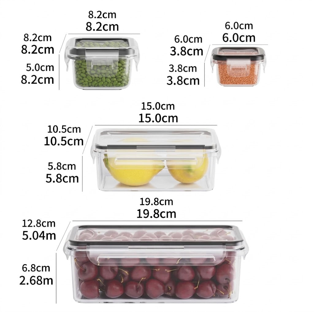 Recipientes para armazenamento de alimentos 8 unidades