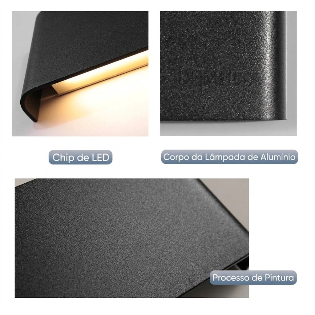 lâmpada moderna de parede led regulável