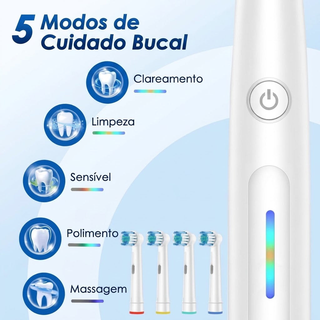 Escova de Dente Elétrica Rotativa