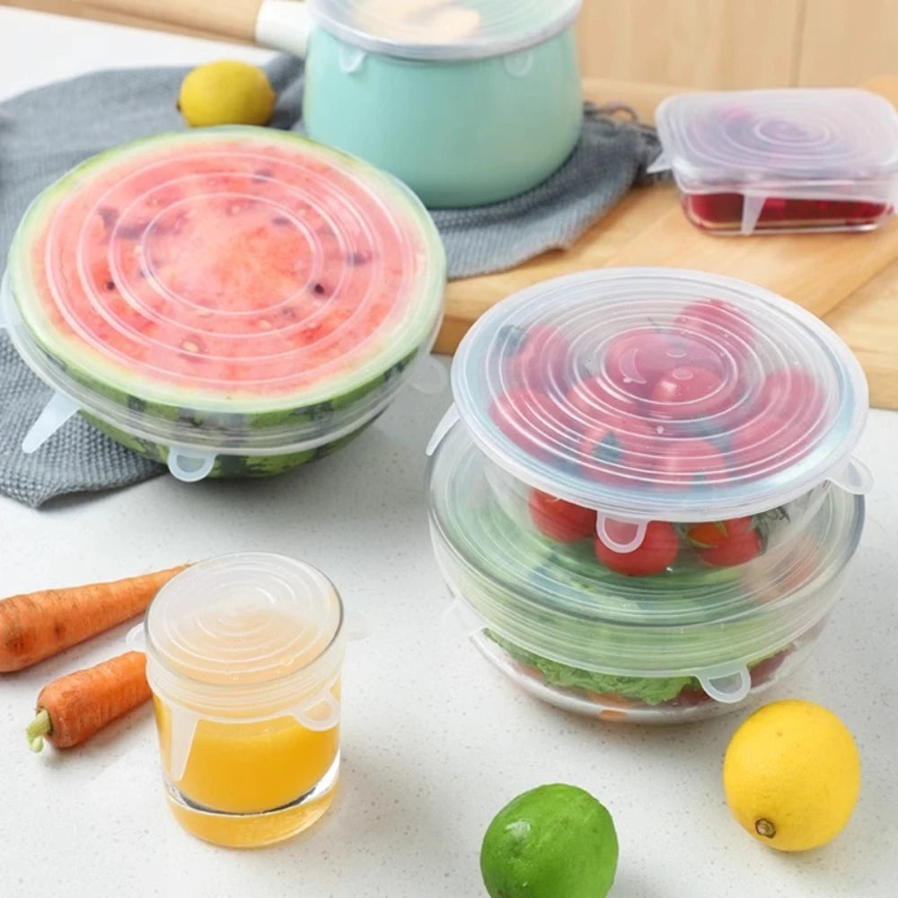 Tampas de Silicone Reutilizáveis