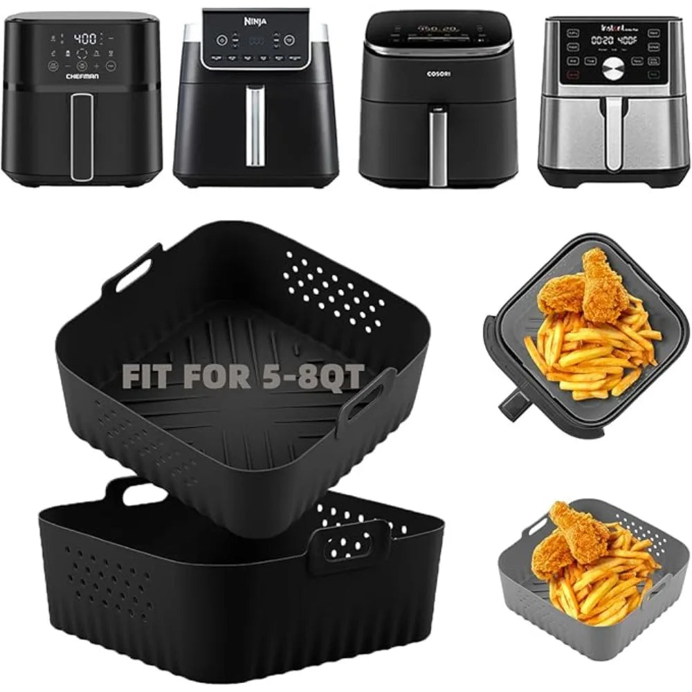 Forros de air fryer de silicone antiderrapante