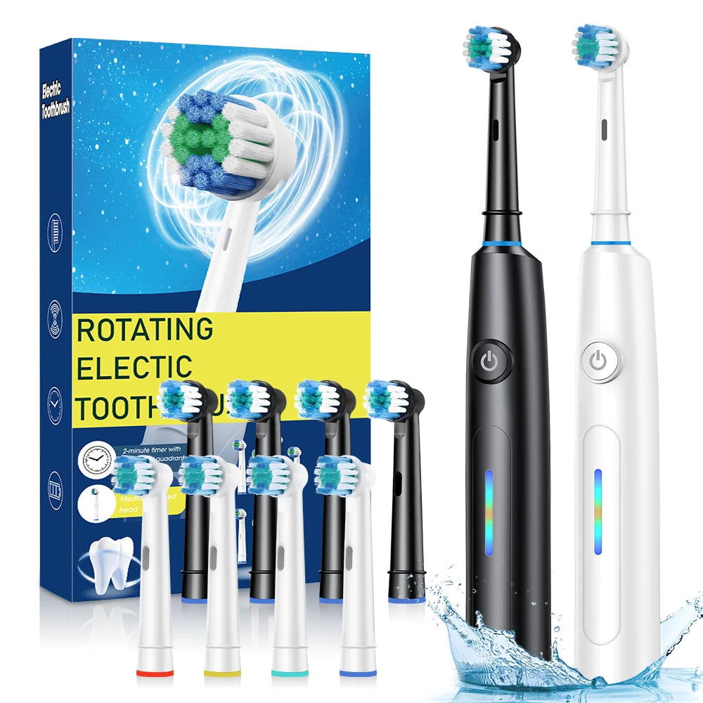 Escova de Dente Elétrica Rotativa