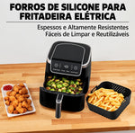 Forros de air fryer de silicone antiderrapante