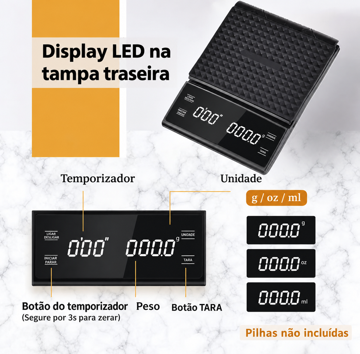 Balança de Cozinha com timer