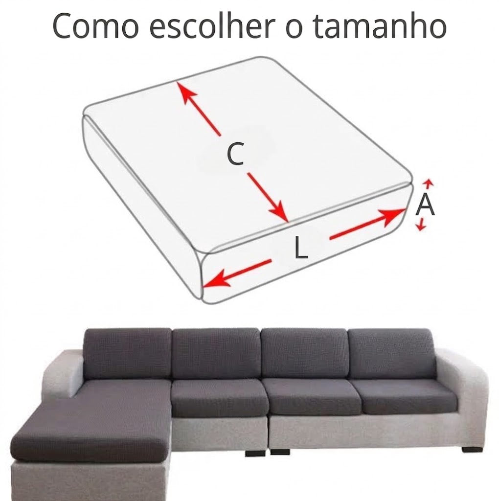 Capa de almofada de assento de sofá