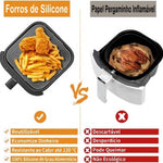 Forros de air fryer de silicone antiderrapante