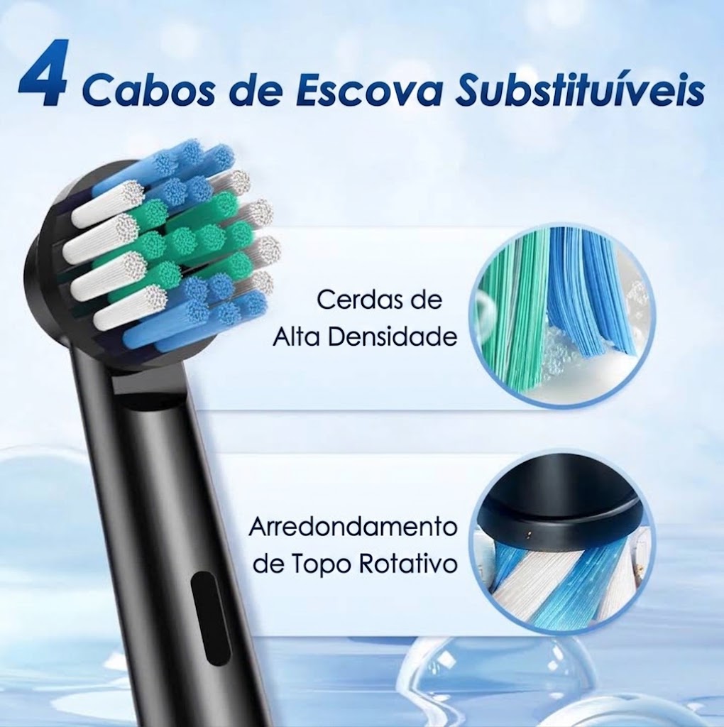 Escova de Dente Elétrica Rotativa