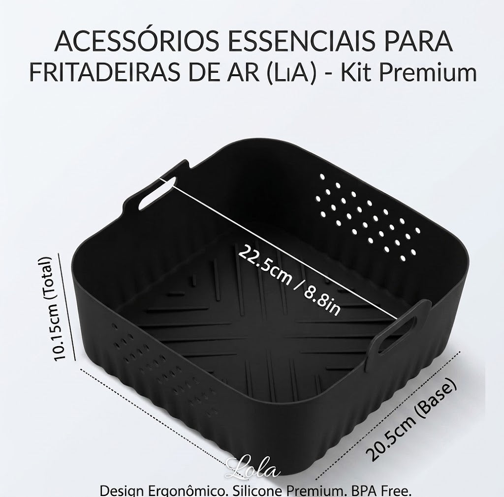 Forros de air fryer de silicone antiderrapante